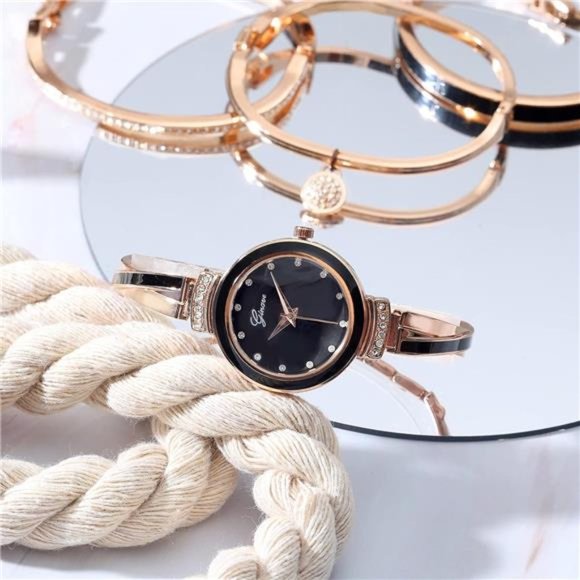 Elegante Watch and Bracelet Set for Women Glitter Crystal Watch and Bangle Set main image 4